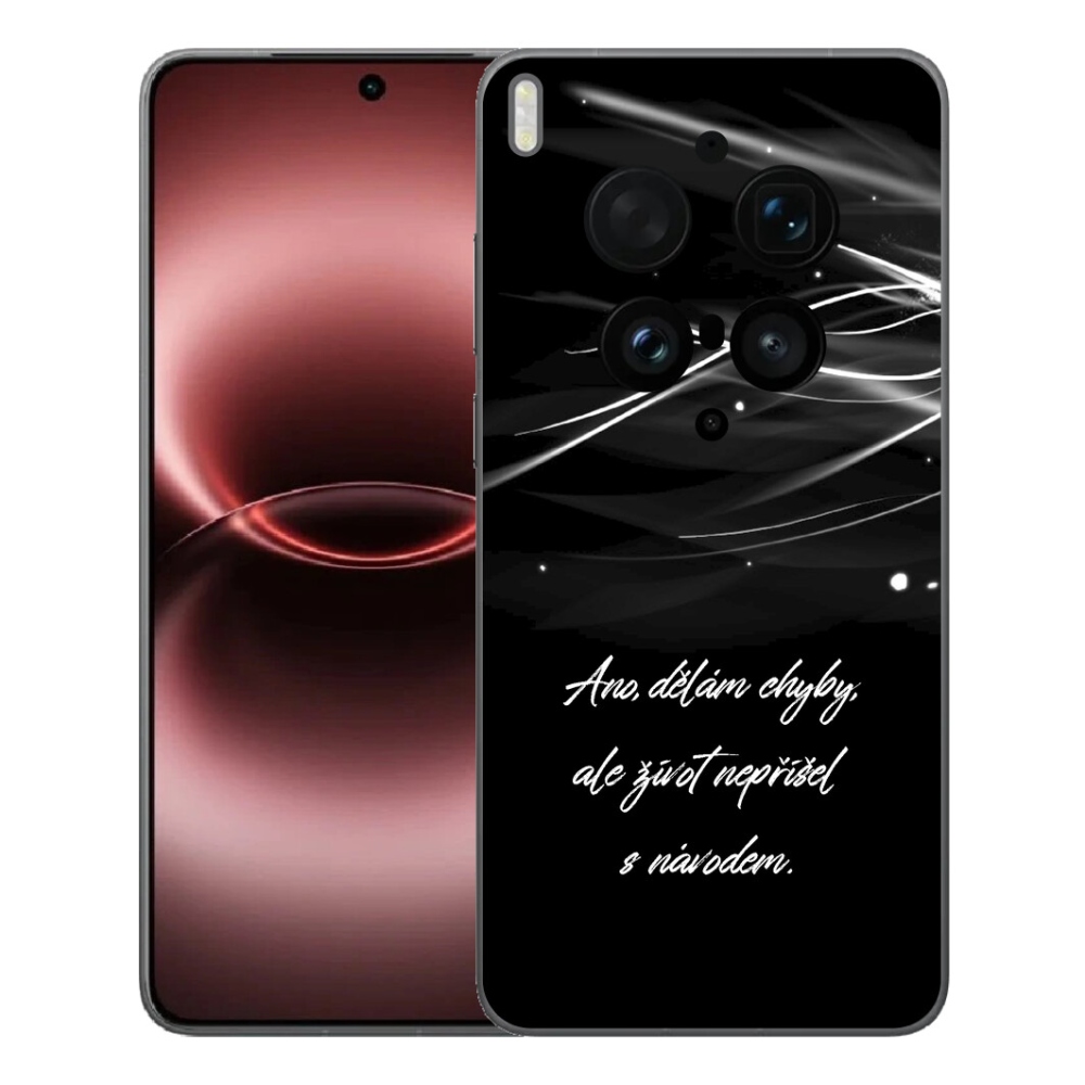 Gélový kryt mmCase na Vivo X300 Ultra - citát čierne pozadie