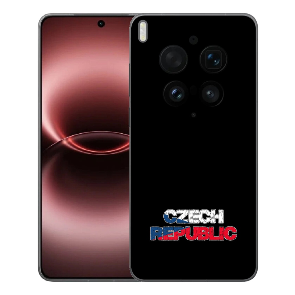 Gélový kryt mmCase na Vivo X300 Ultra - Slovak Republic čierne pozadie