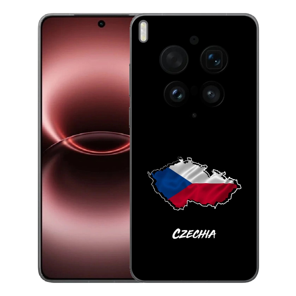 Gélový kryt mmCase na Vivo X300 Ultra - Czechia čierne pozadie