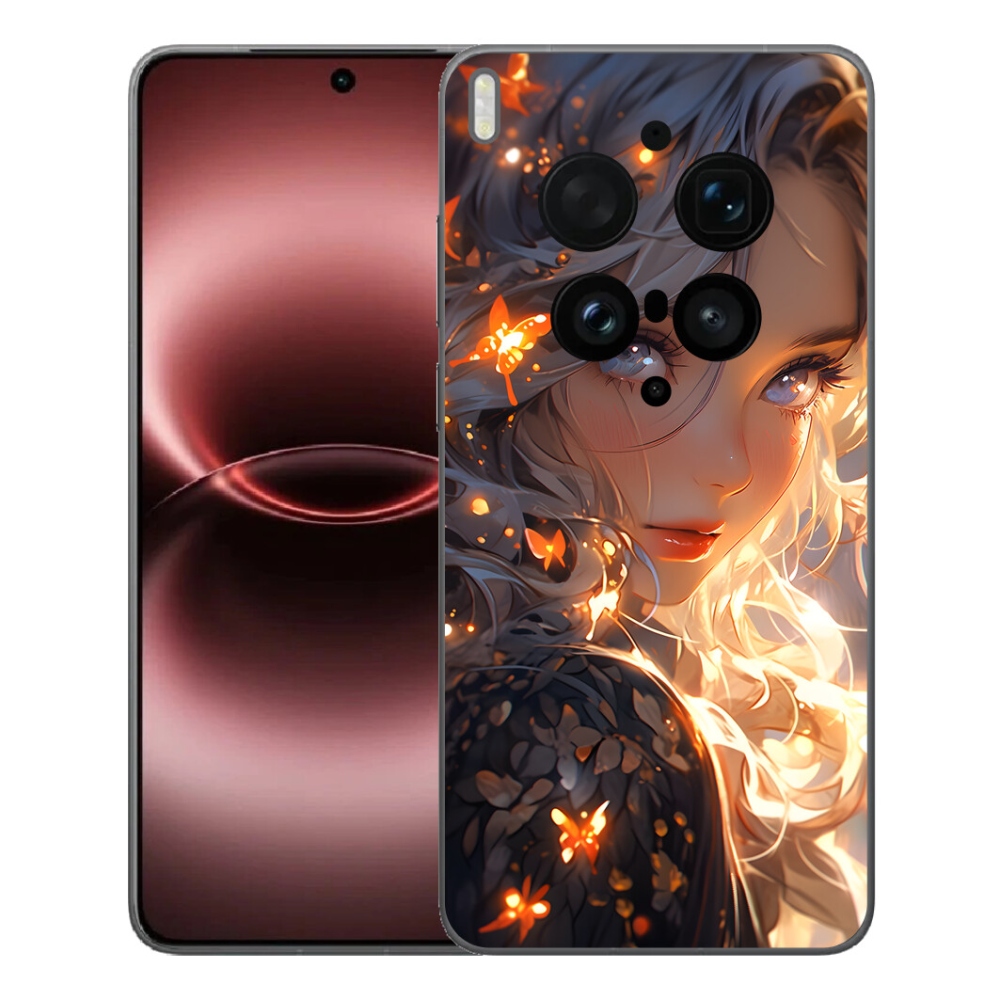 Gélový kryt mmCase na Vivo X300 Ultra - dievča a motýle