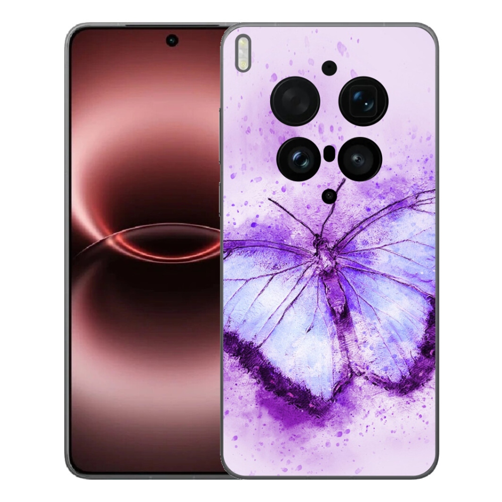 Gélový kryt mmCase na Vivo X300 Ultra - fialový motýľ