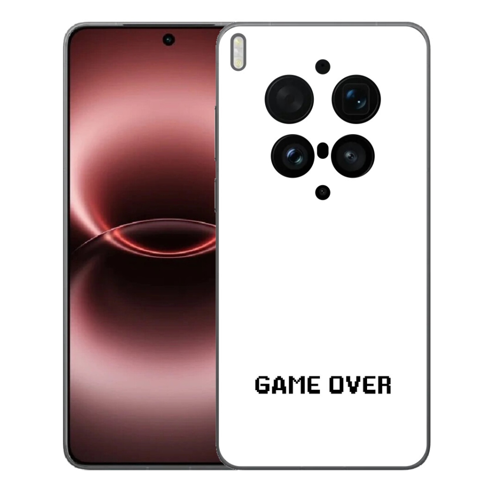 Gélový kryt mmCase na Vivo X300 Ultra - game over biele pozadie