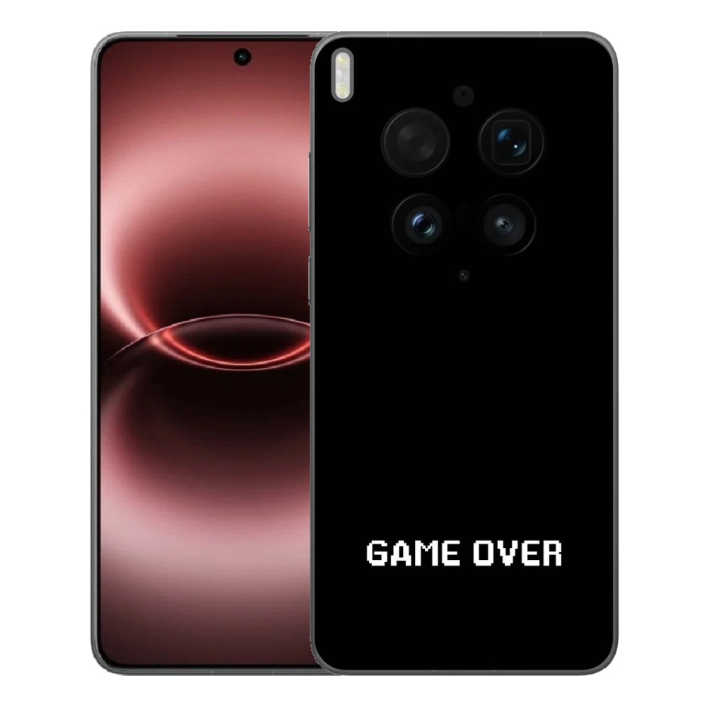 Gélový kryt mmCase na Vivo X300 Ultra - game over čierne pozadie