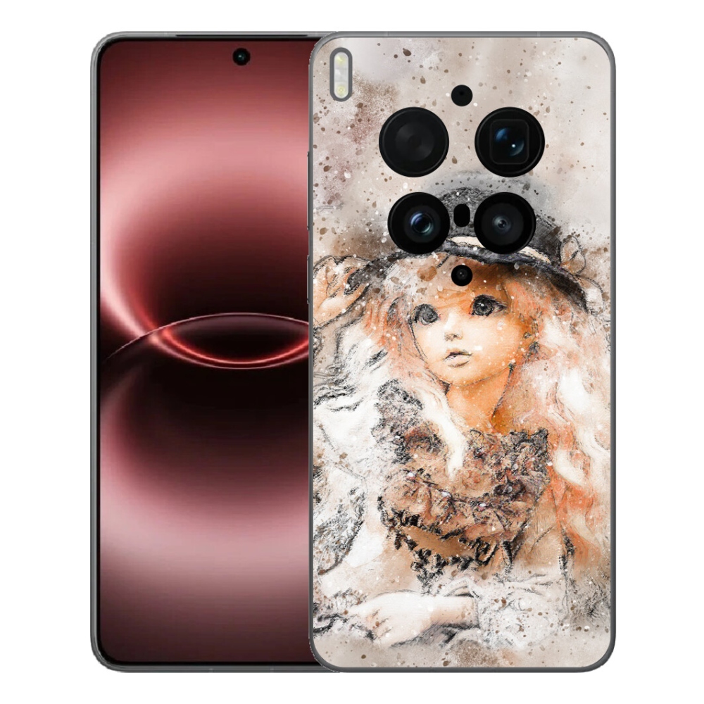 Gélový kryt mmCase na Vivo X300 Ultra - dievčatko s klobúkom