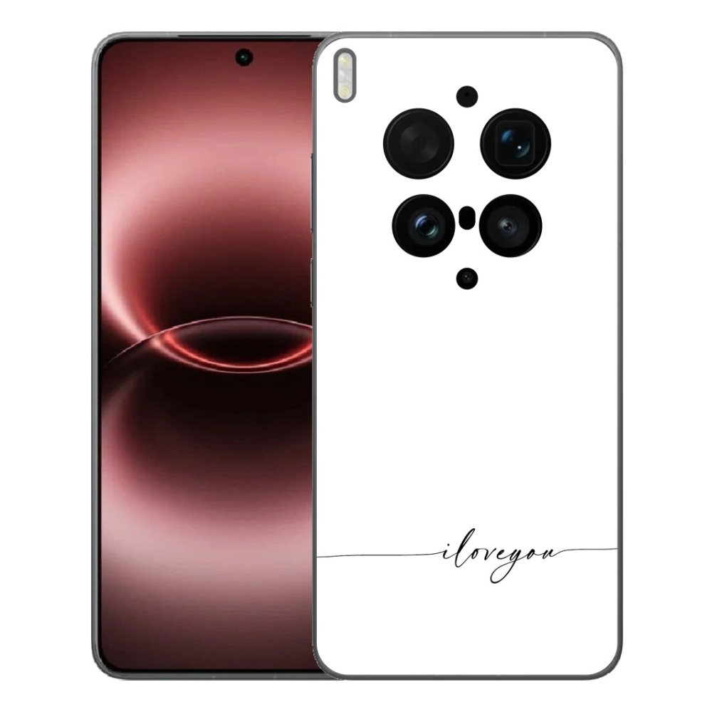 Gélový kryt mmCase na Vivo X300 Ultra - I love you biele pozadie