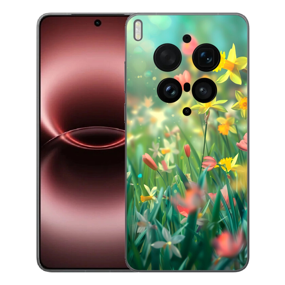Gélový kryt mmCase na Vivo X300 Ultra - jarné kvety