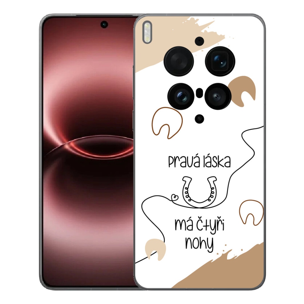 Gélový kryt mmCase na Vivo X300 Ultra - konský motív biele pozadie