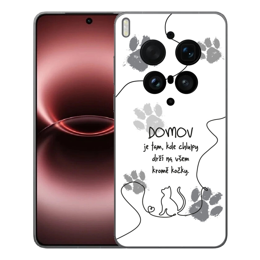 Gélový kryt mmCase na Vivo X300 Ultra - mačacie motív biele pozadie
