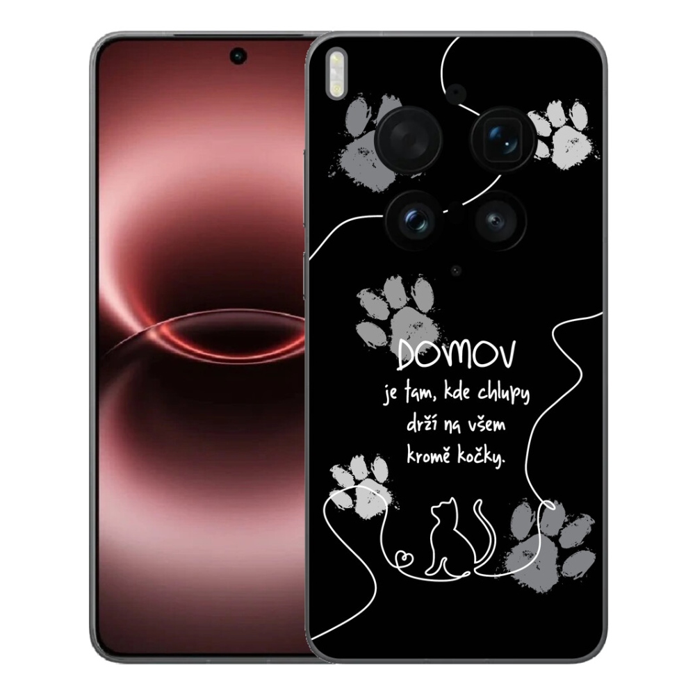 Gélový kryt mmCase na Vivo X300 Ultra - mačacie motív čierne pozadie