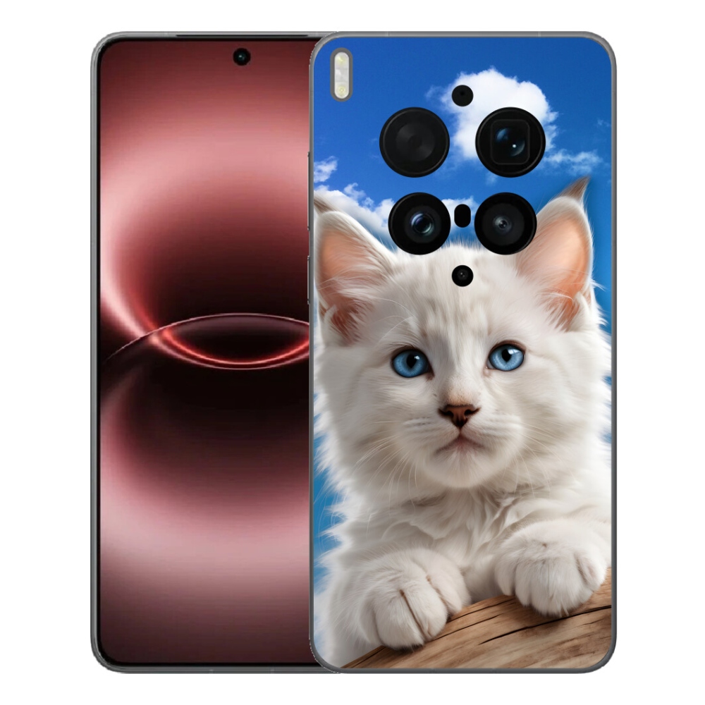Gélový kryt mmCase na Vivo X300 Ultra - mačiatko a oblaky