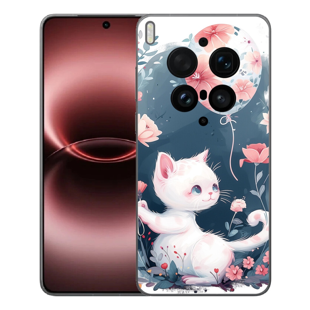 Gélový kryt mmCase na Vivo X300 Ultra - mačiatko s balónikom