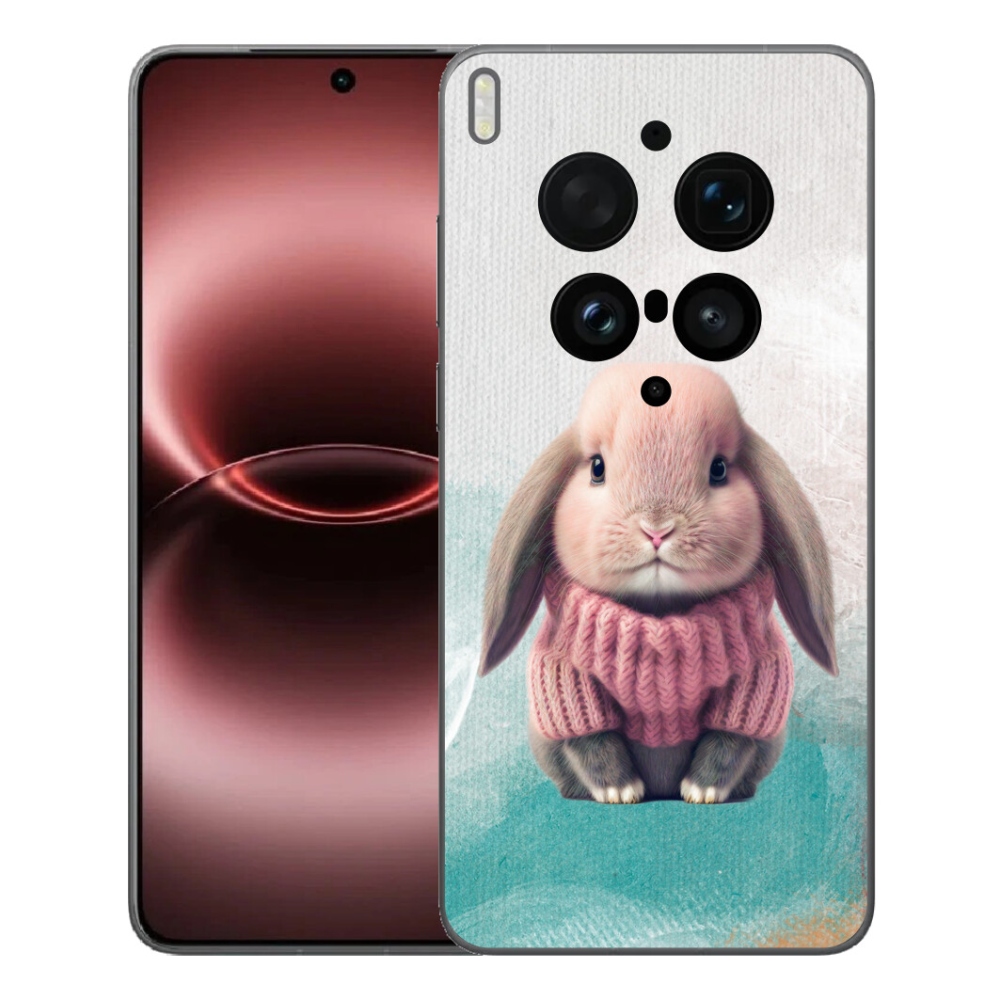 Gélový kryt mmCase na Vivo X300 Ultra - zajačik vo svetri