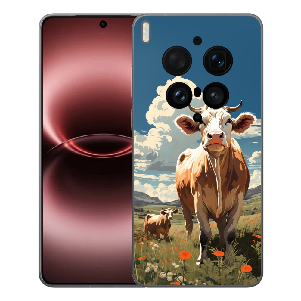 Gélový kryt mmCase na Vivo X300 Ultra - kravy na lúke
