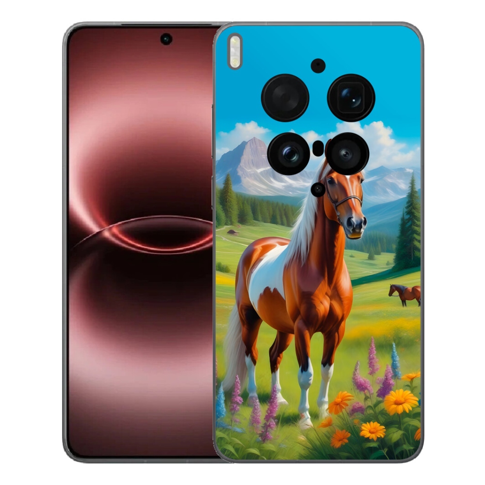 Gélový kryt mmCase na Vivo X300 Ultra - kôň na lúke