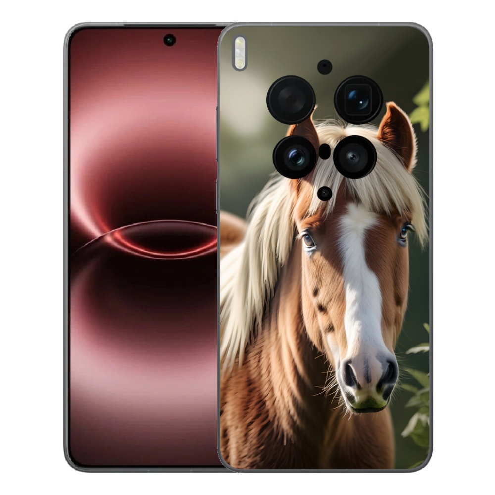 Gélový kryt mmCase na Vivo X300 Ultra - kôň so svetlou hrivou