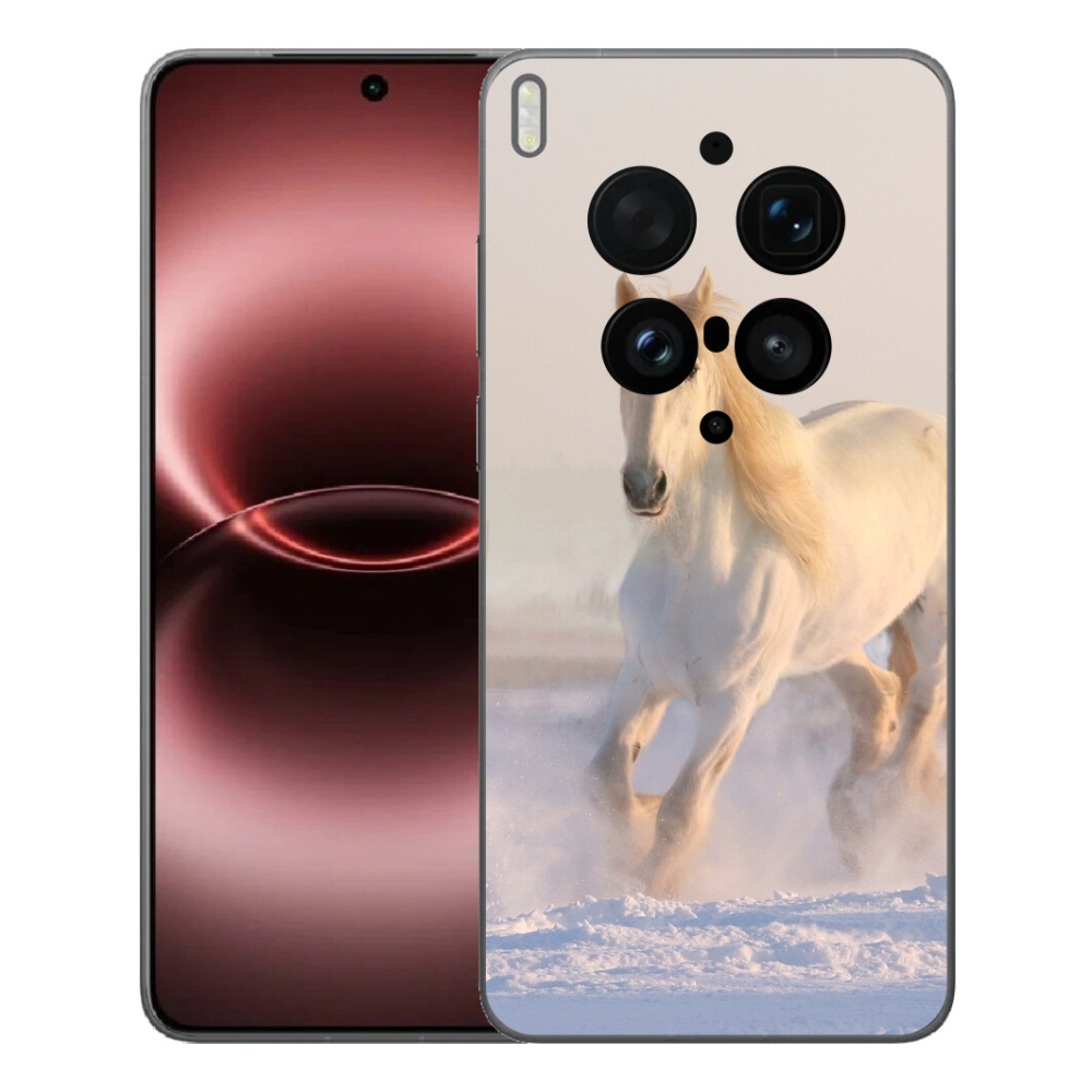 Gélový kryt mmCase na Vivo X300 Ultra - kôň v snehu