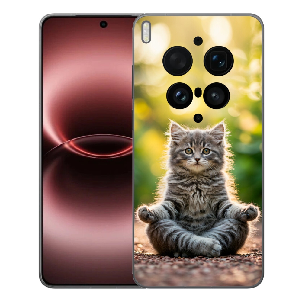 Gélový kryt mmCase na Vivo X300 Ultra - meditujúce mačiatko