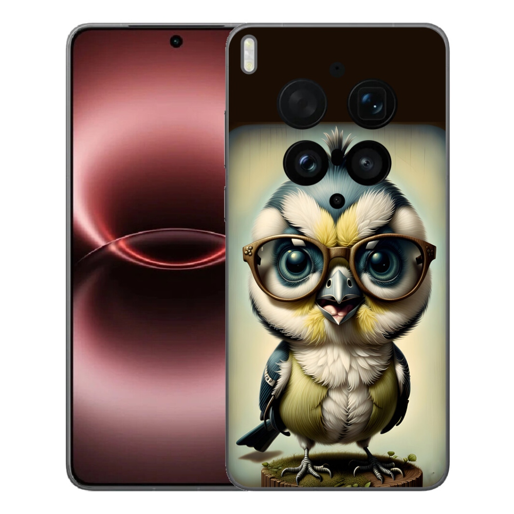 Gélový kryt mmCase na Vivo X300 Ultra - mláďa s okuliarmi