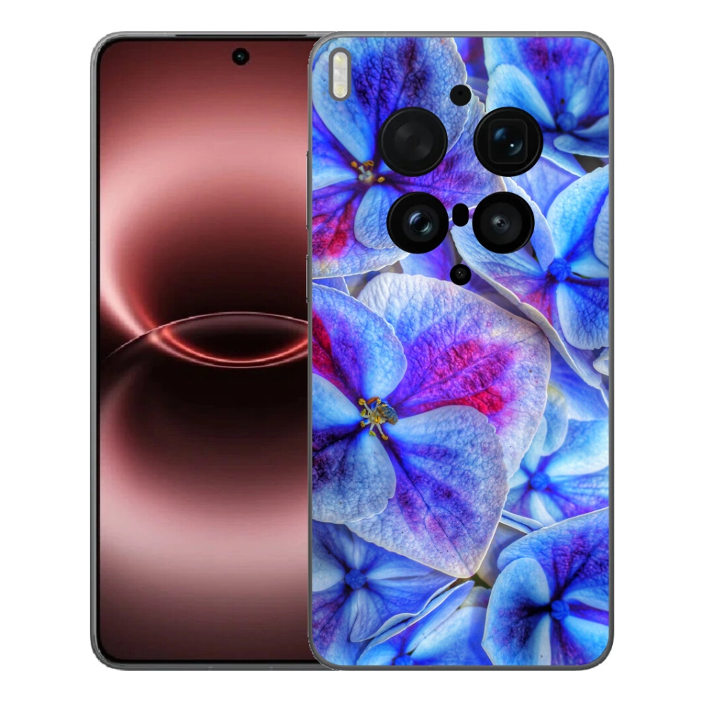 Gélový kryt mmCase na Vivo X300 Ultra - modré kvety 1