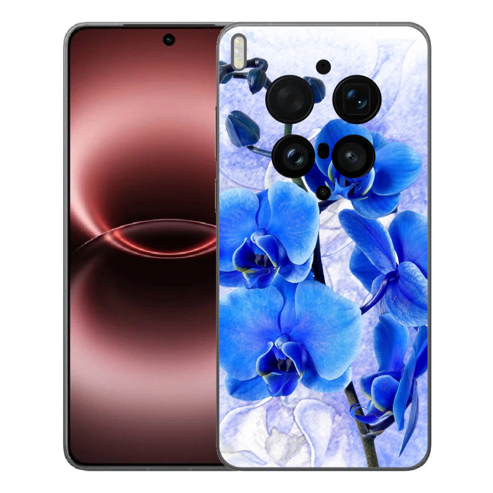 Gélový kryt mmCase na Vivo X300 Ultra - modré kvety