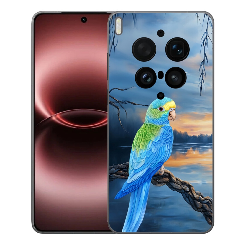 Gélový kryt mmCase na Vivo X300 Ultra - modrý papagáj