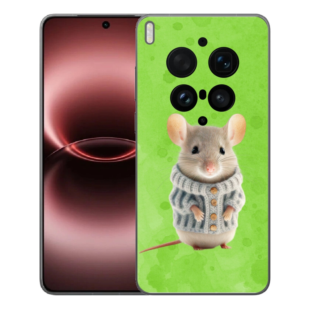 Gélový kryt mmCase na Vivo X300 Ultra - myška vo svetri