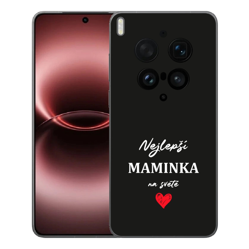 Gélový kryt mmCase na Vivo X300 Ultra - najlepšia mamička 1 čierne pozadie
