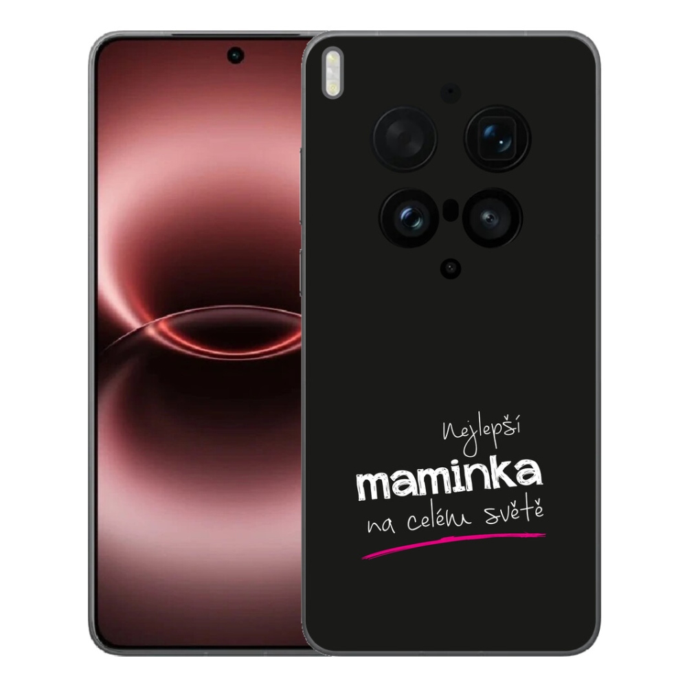 Gélový kryt mmCase na Vivo X300 Ultra - najlepšia mamička 4 čierne pozadie