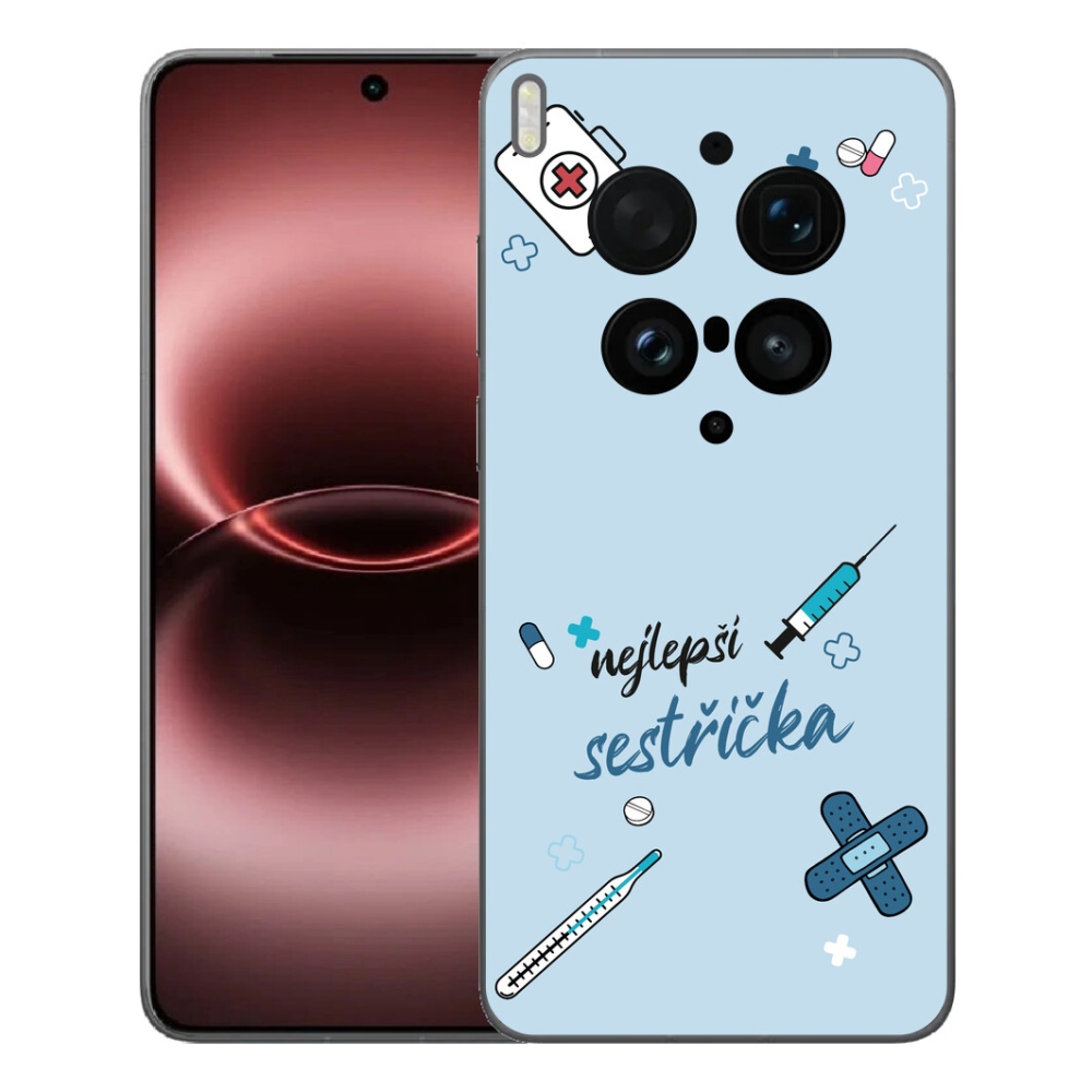 Gélový kryt mmCase na Vivo X300 Ultra - najlepšia sestrička modré pozadie