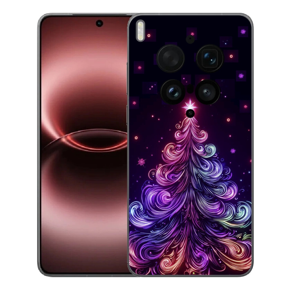 Gélový kryt mmCase na Vivo X300 Ultra - neónový vianočný stromček 1