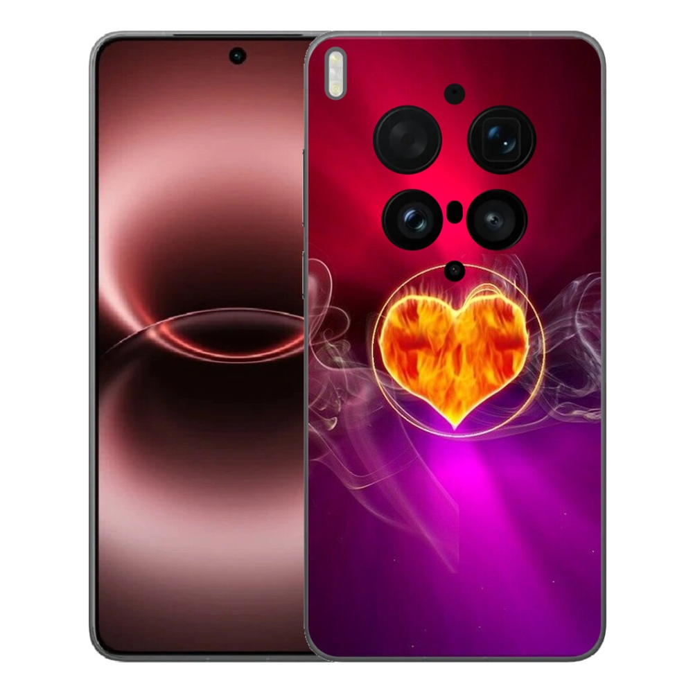 Gélový kryt mmCase na Vivo X300 Ultra - ohnivé srdce