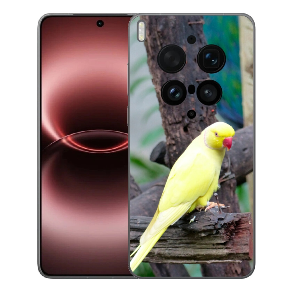 Gélový kryt mmCase na Vivo X300 Ultra - papagáj alexander žltý