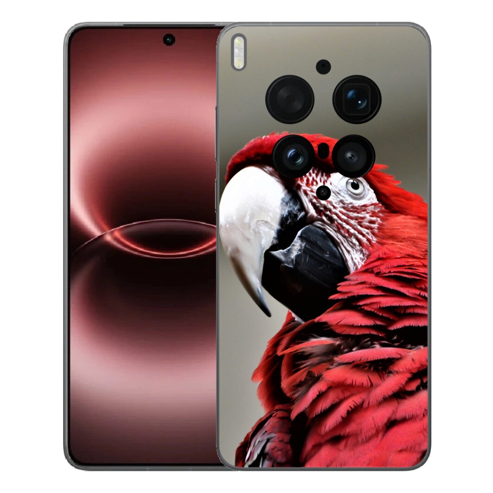 Gélový kryt mmCase na Vivo X300 Ultra - papagáj ara červený