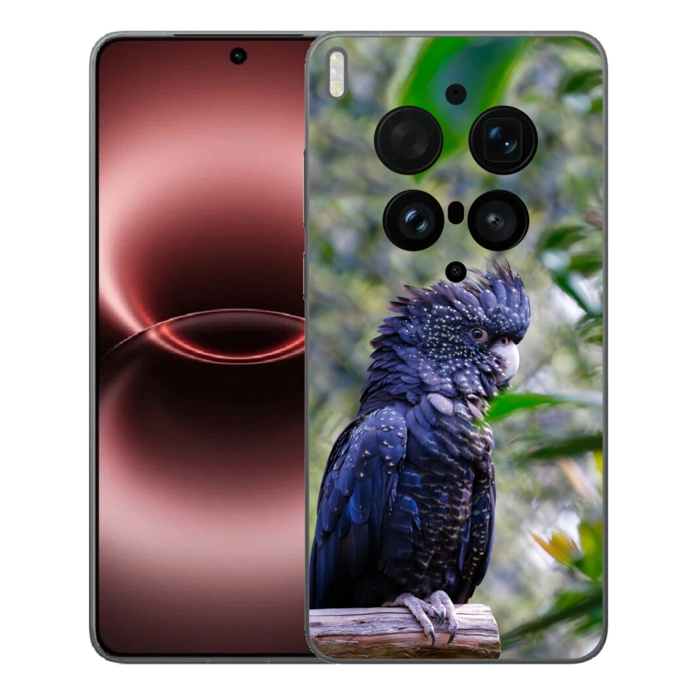 Gélový kryt mmCase na Vivo X300 Ultra - papagáj kakadu čierny