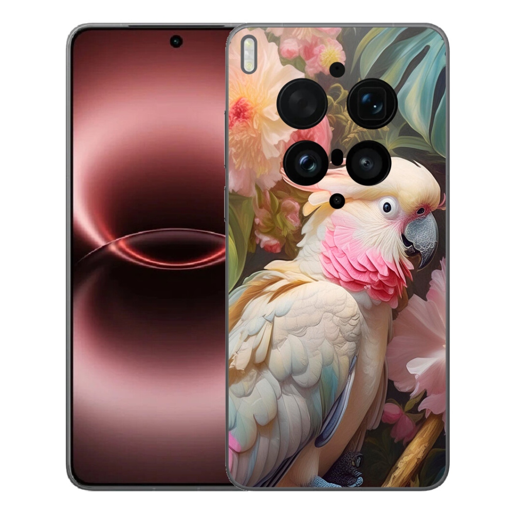 Gélový kryt mmCase na Vivo X300 Ultra - papagáj kakadu ružový 2