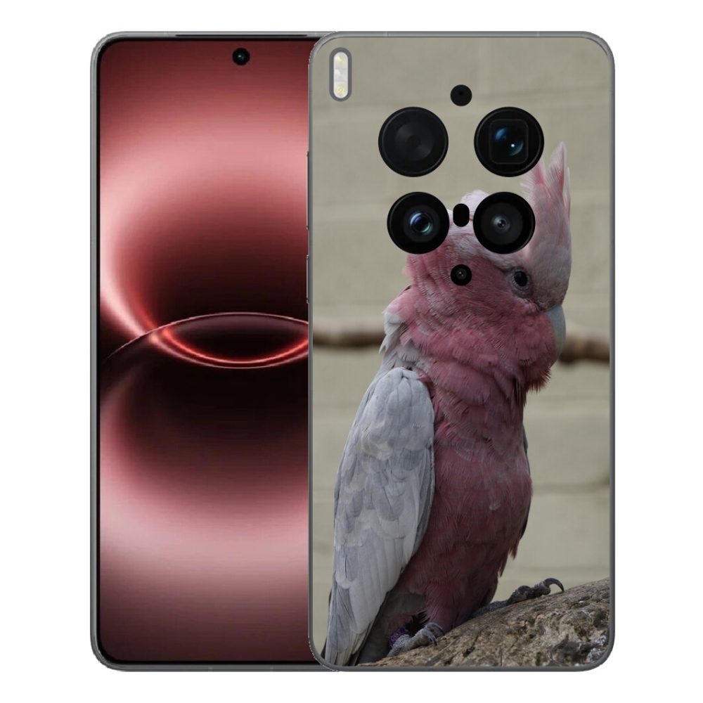 Gélový kryt mmCase na Vivo X300 Ultra - papagáj kakadu ružový