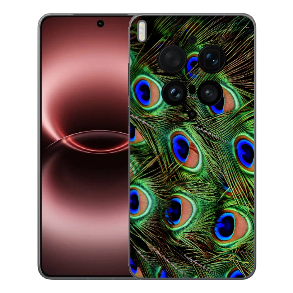 Gélový kryt mmCase na Vivo X300 Ultra - pávie perie