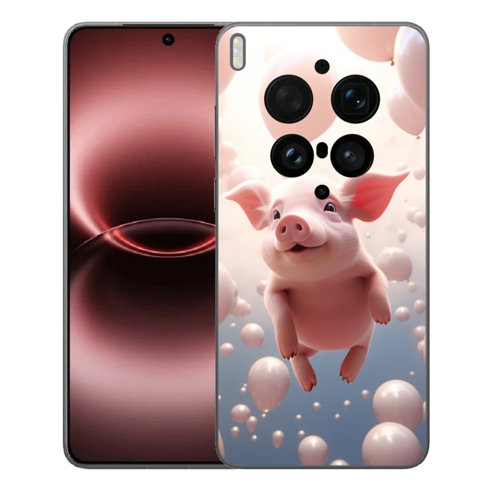 Gélový kryt mmCase na Vivo X300 Ultra - prasiatko s balónikmi