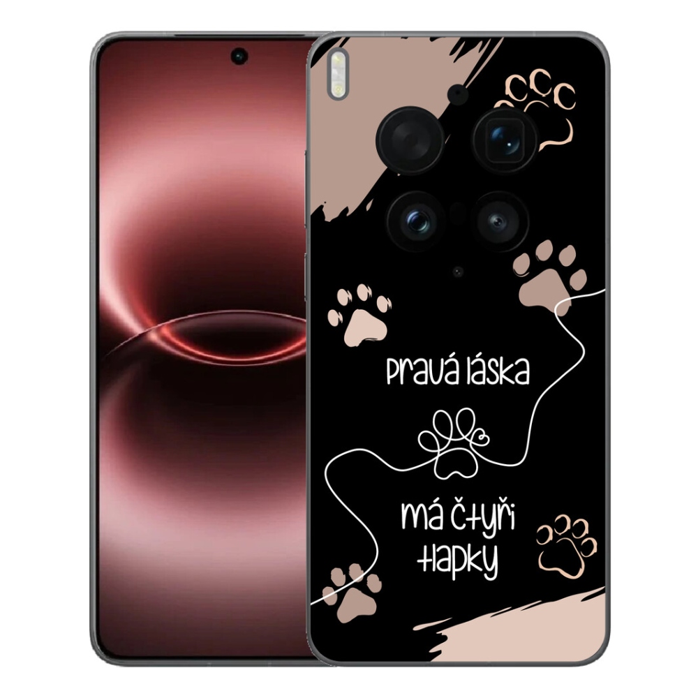 Gélový kryt mmCase na Vivo X300 Ultra - psí motív 1 čierne pozadie