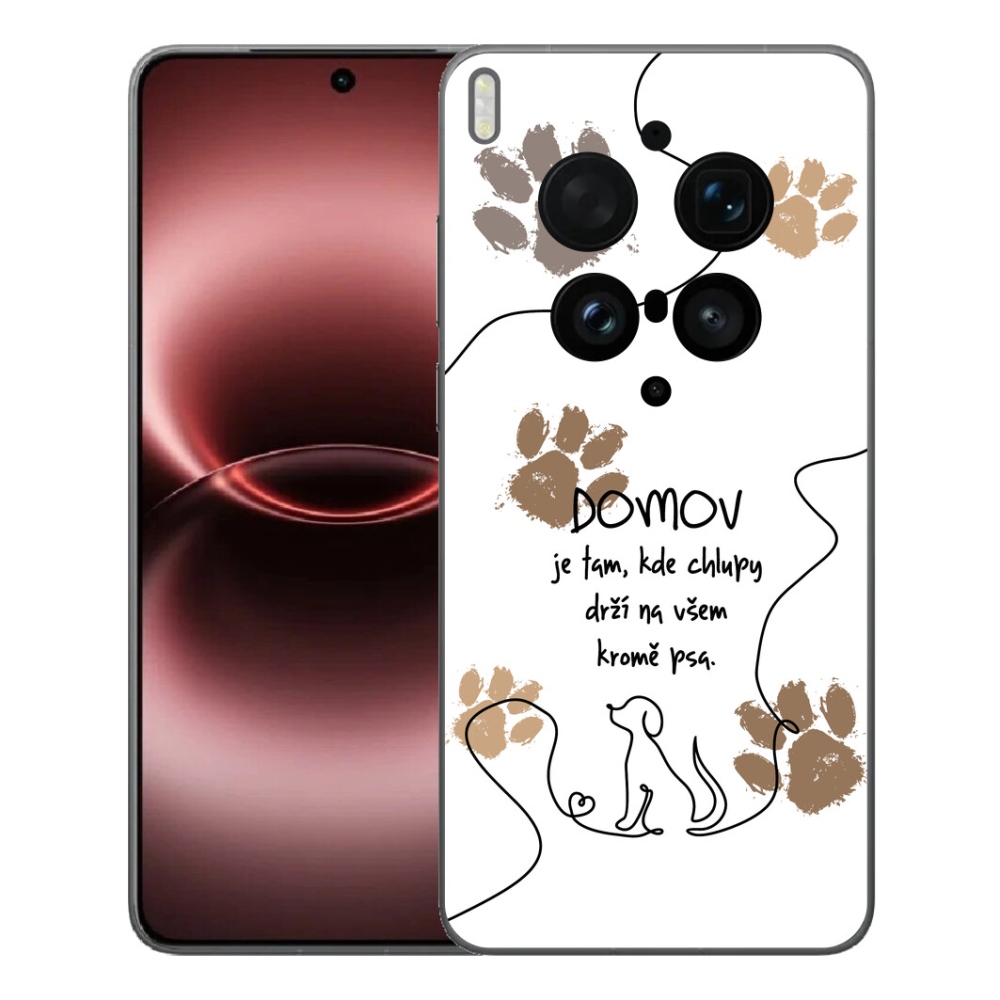 Gélový kryt mmCase na Vivo X300 Ultra - psí motív biele pozadie