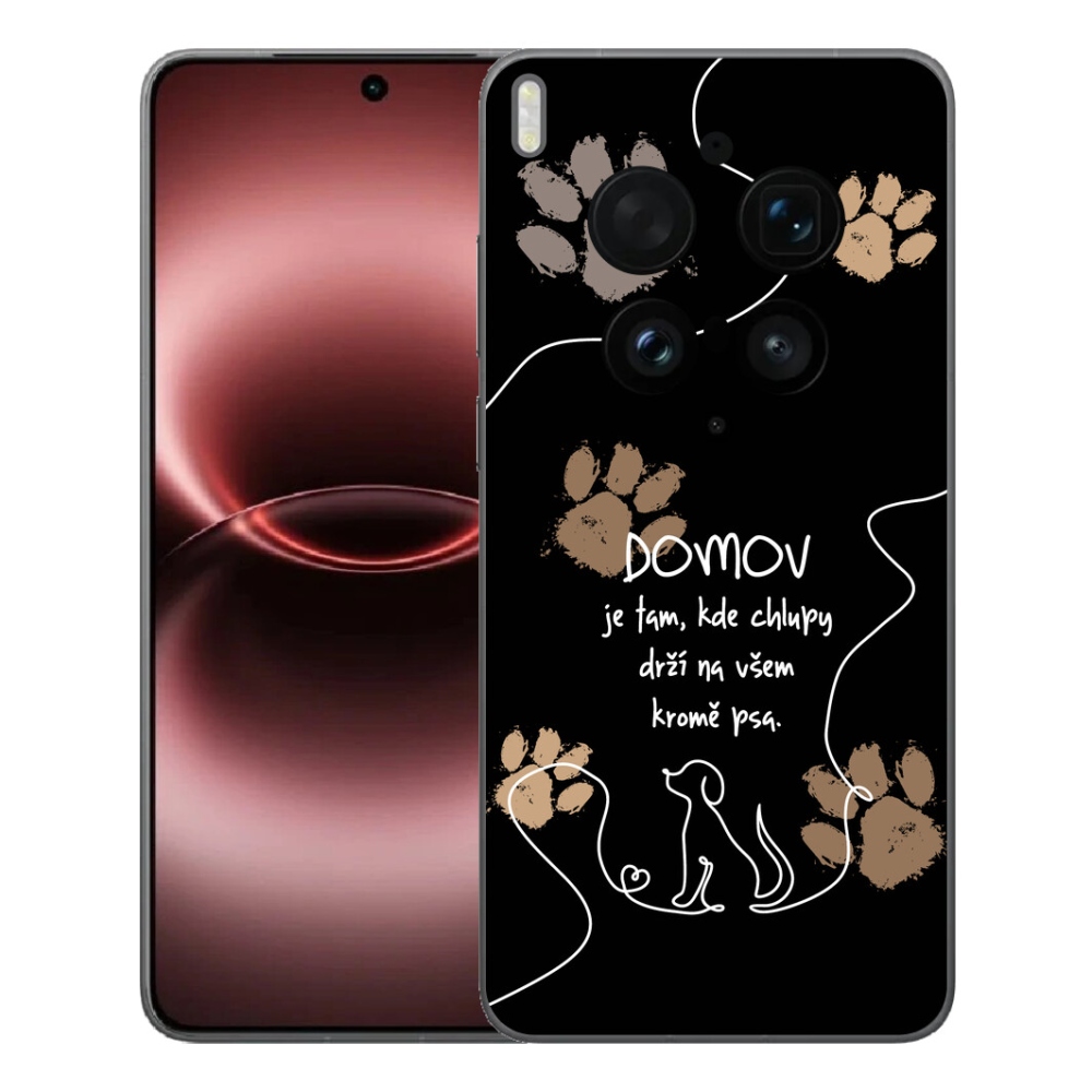 Gélový kryt mmCase na Vivo X300 Ultra - psí motív čierne pozadie