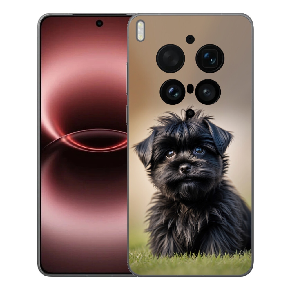 Gélový kryt mmCase na Vivo X300 Ultra - roztomilý čierny psík