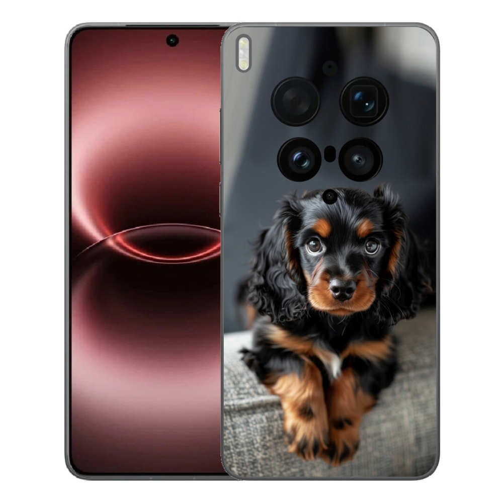 Gélový kryt mmCase na Vivo X300 Ultra - roztomilý dlhosrstý jazvečík