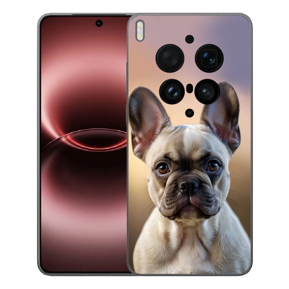 Gélový kryt mmCase na Vivo X300 Ultra - roztomilý francúzsky buldoček