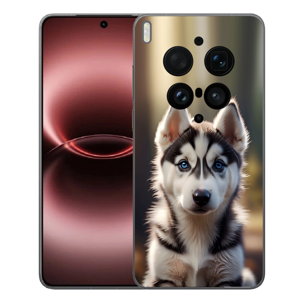 Gélový kryt mmCase na Vivo X300 Ultra - roztomilý sibírsky husky