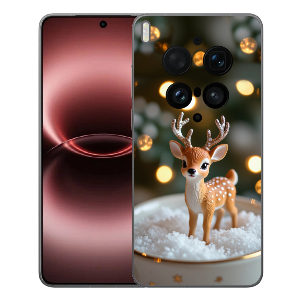 Gélový kryt mmCase na Vivo X300 Ultra - roztomilý vianočný jeleň