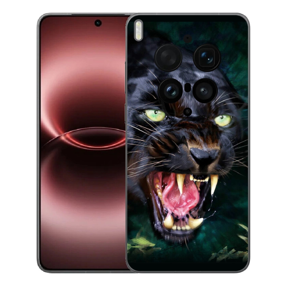 Gélový kryt mmCase na Vivo X300 Ultra - rozzúrený čierny panter