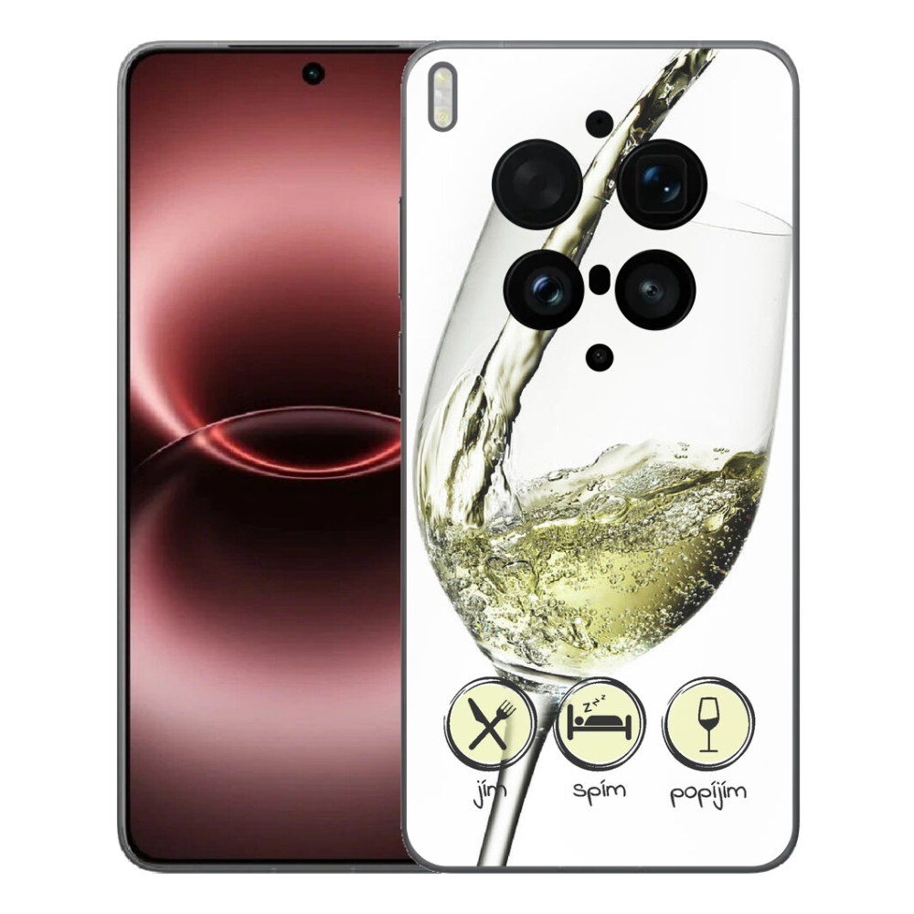 Gélový kryt mmCase na Vivo X300 Ultra - pohár vína bielej