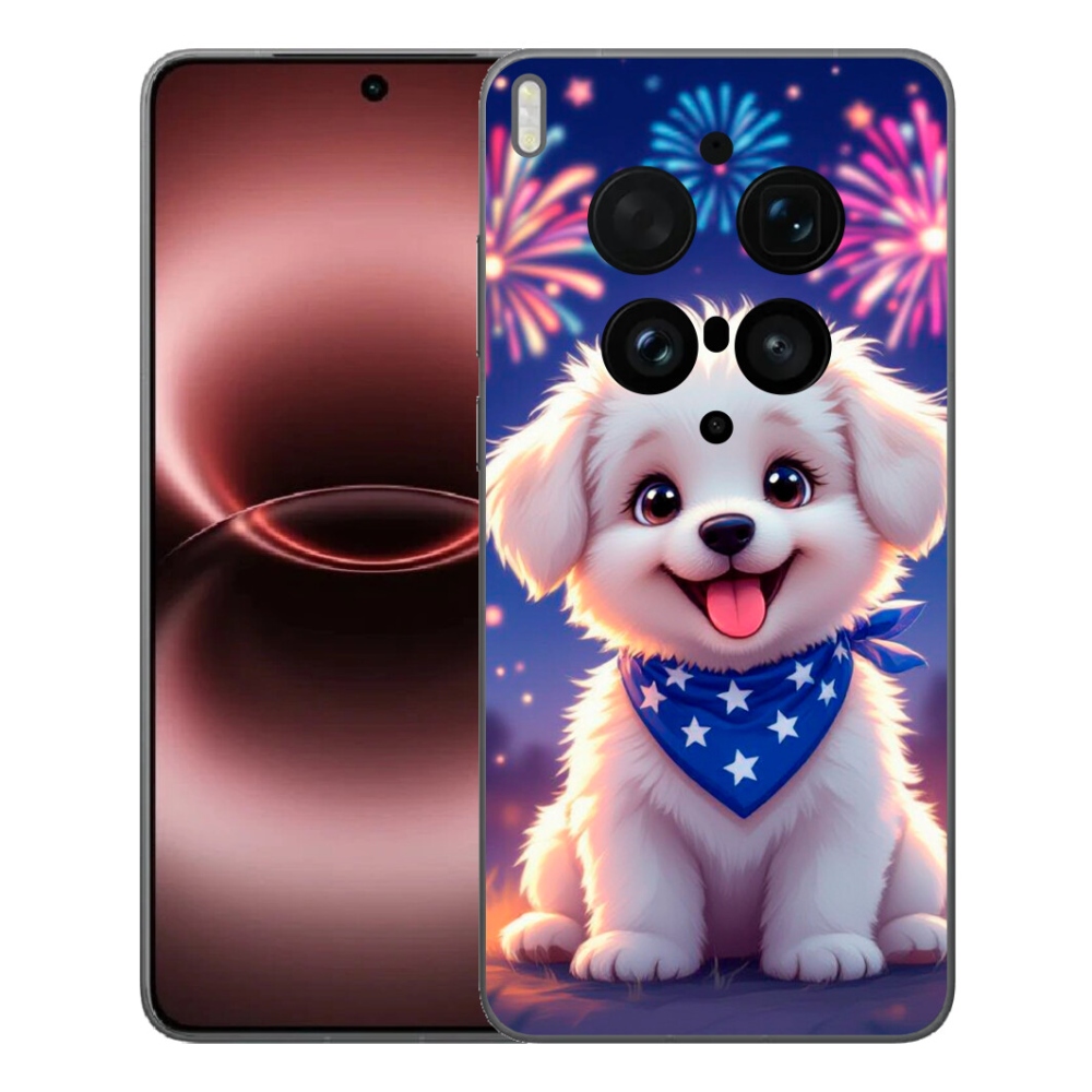 Gélový kryt mmCase na Vivo X300 Ultra - slávnostné šteňa