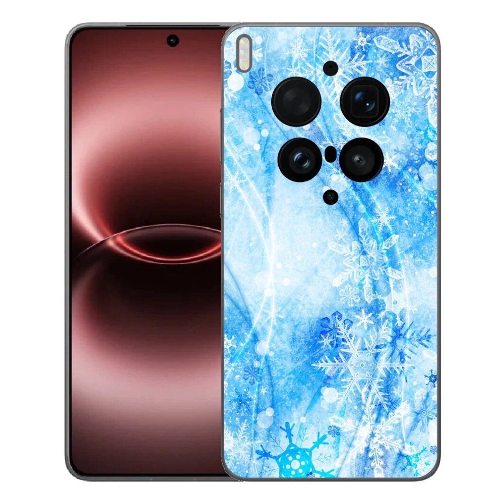 Gélový kryt mmCase na Vivo X300 Ultra - snehové vločky